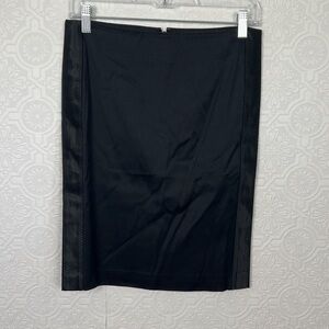 Marciano Skirt Black Noir Silky Fitted Designer Size 2 Pencil High Waist career